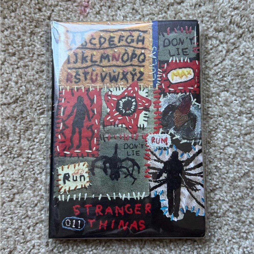 Stranger Things A5 Notebook – Soft PU Cover, 200 Blank Pages, Patchwork Design